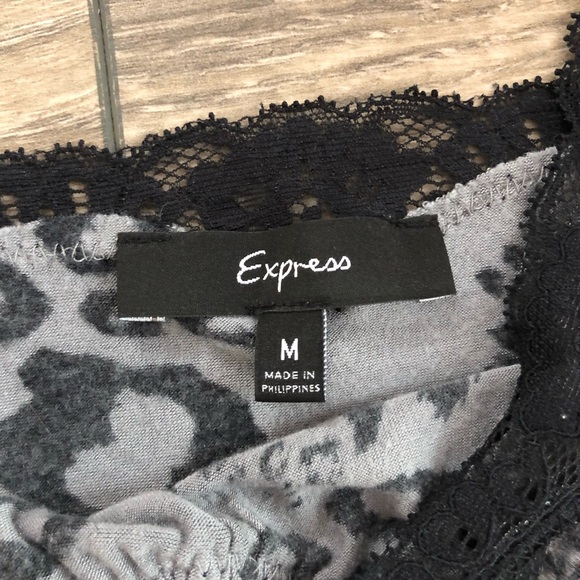EXPRESS animal print lace tank top size medium - Picture 3 of 8